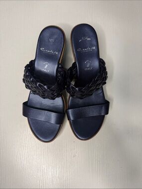 Comfortiva Navy Braided Slide Sandal - Women